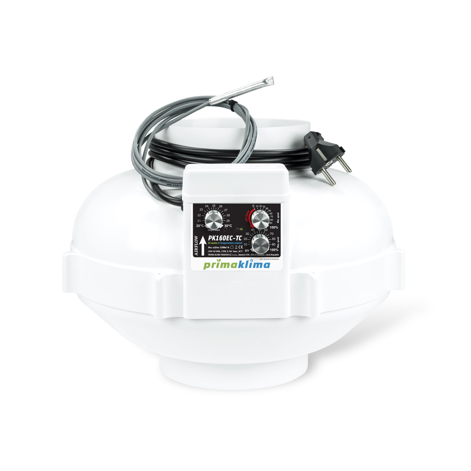 PrimaKlima - PK160EC-TC, 1180M³/H PK160EC-TC-Temperature-Controlled-bischofbergergardening.ch