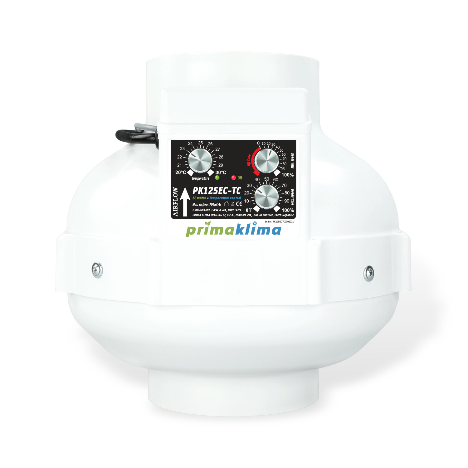 PrimaKlima - PK125EC-TC, 680M³/H PK125EC-TC-Temperature-Controlled-bischofbergergardening.ch