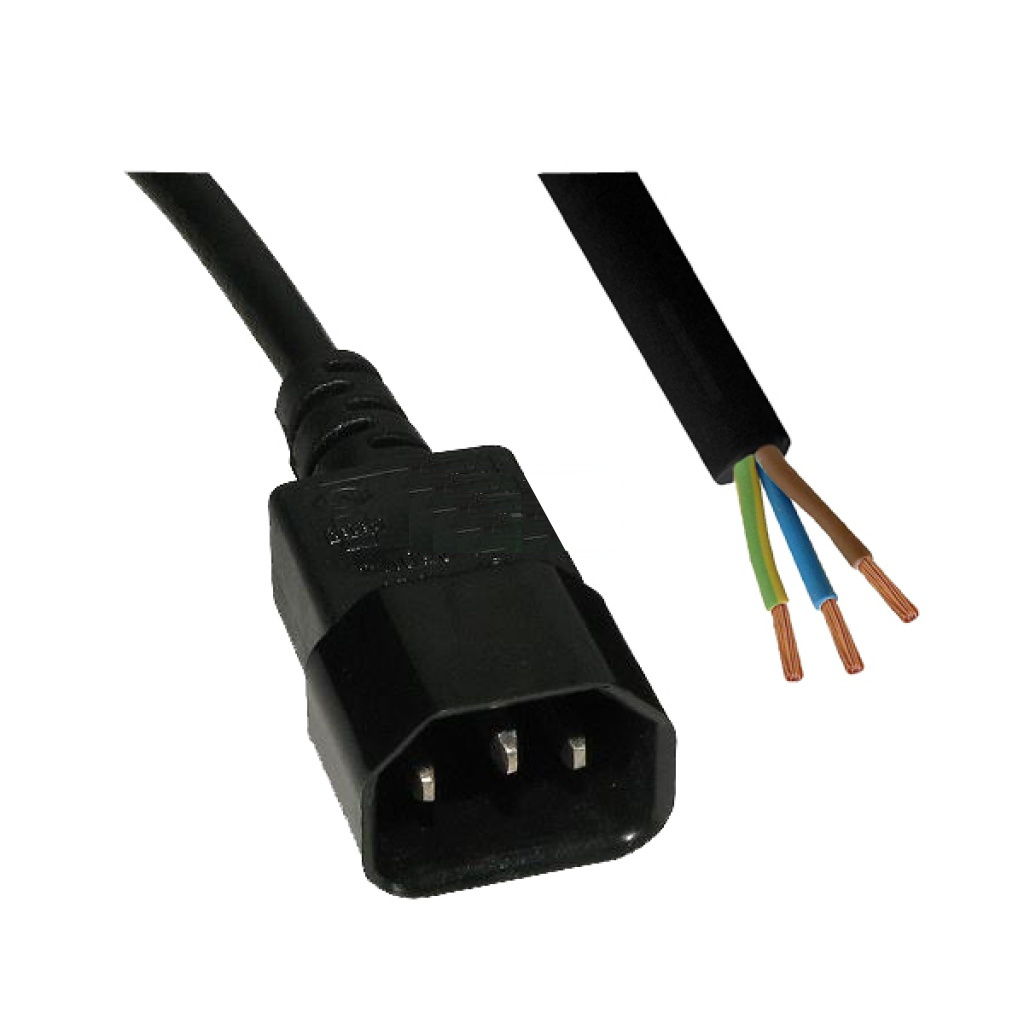 Kabel mit Apparatekabel IEC320-C14 - 4m Kabel-mit-Apparatestecker-IEC320-C14-4m