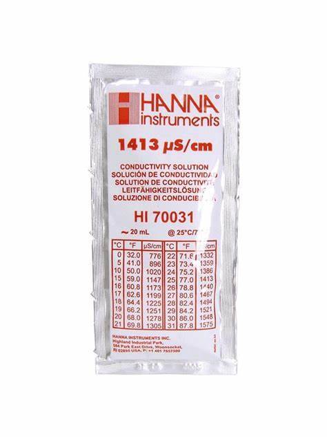 EC 1.413 ms/cm, Eichflüssigkeit - 20ml Beutel EICHFLSSIGKEIT EC 1413 BEUTEL bischofbergergardening.ch